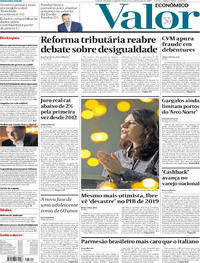 Capa do jornal Valor Econômico 15/07/2019
