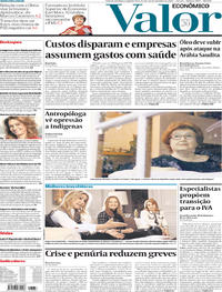 Capa do jornal Valor Econômico 16/09/2019