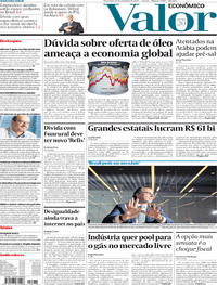 Capa do jornal Valor Econômico 17/09/2019