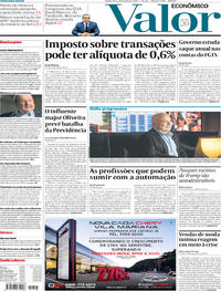 Capa do jornal Valor Econômico 18/07/2019