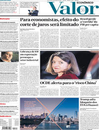 Capa do jornal Valor Econômico 21/05/2019