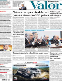 Capa do jornal Valor Econômico 23/05/2019