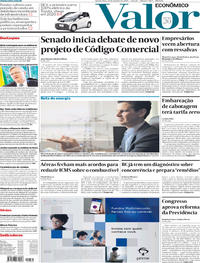 Capa do jornal Valor Econômico 23/10/2019