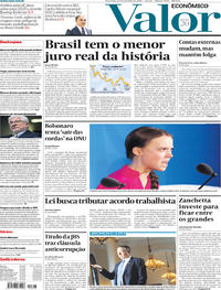Capa do jornal Valor Econômico 24/09/2019