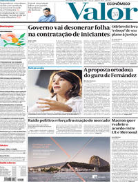 Capa do jornal Valor Econômico 27/08/2019