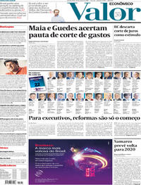 Capa do jornal Valor Econômico 29/05/2019