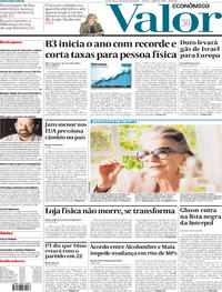 Capa do jornal Valor Econômico 03/01/2020