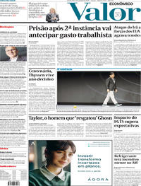 Capa do jornal Valor Econômico 08/01/2020