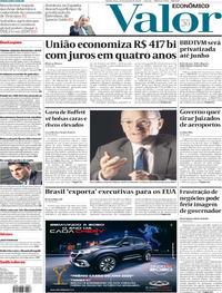 Capa do jornal Valor Econômico 23/01/2020