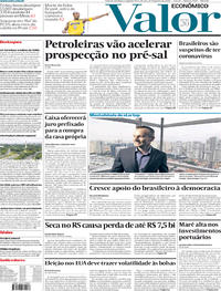 Capa do jornal Valor Econômico 27/01/2020