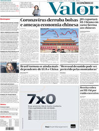 Capa do jornal Valor Econômico 28/01/2020