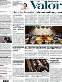 Capa do jornal Valor Econômico 02/02/2023