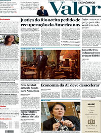 Capa do jornal Valor Econômico 20/01/2023