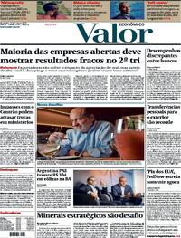 Capa do jornal Valor Econômico 21/07/2023