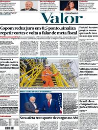Capa do jornal Valor Econômico 21/09/2023