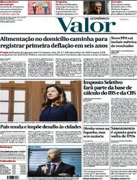 Capa do jornal Valor Econômico 24/07/2023