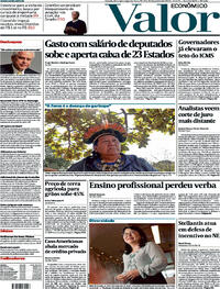 Capa do jornal Valor Econômico 30/01/2023