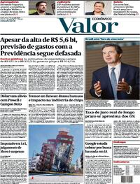 Capa do jornal Valor Econômico 04/04/2024