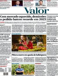 Capa do jornal Valor Econômico 08/02/2024