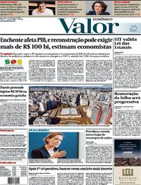 Capa do jornal Valor Econômico 10/05/2024