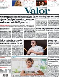 Capa do jornal Valor Econômico 16/04/2024