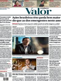 Capa do jornal Valor Econômico 19/04/2024