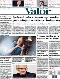 Capa do jornal Valor Econômico 21/02/2024