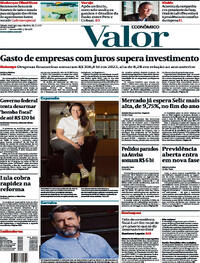 Capa do jornal Valor Econômico 22/04/2024
