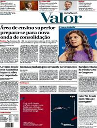Capa do jornal Valor Econômico 24/04/2024