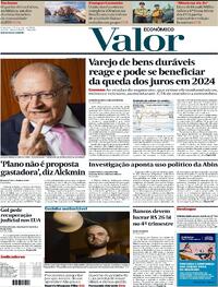 Capa do jornal Valor Econômico 26/01/2024