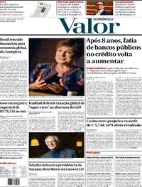 Capa do jornal Valor Econômico 29/02/2024