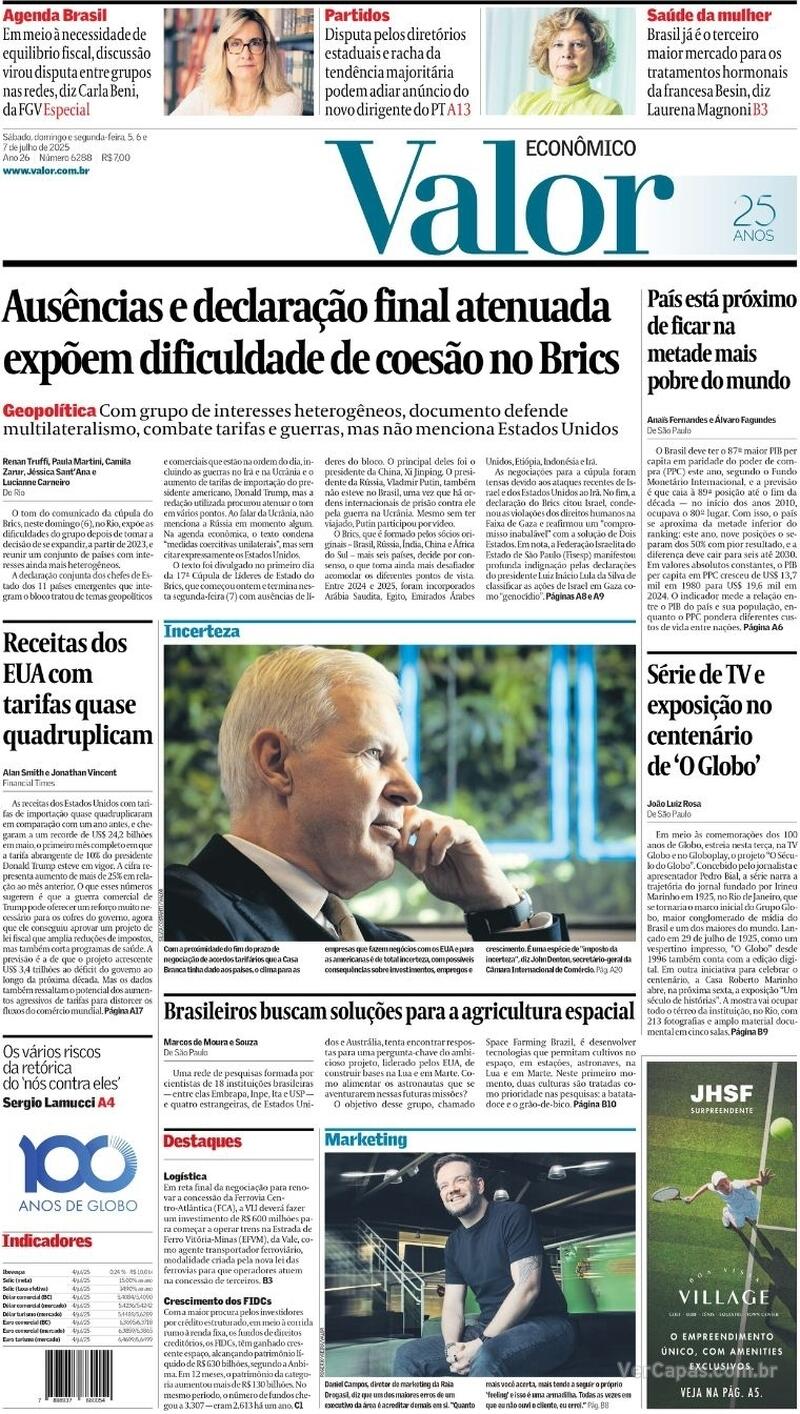 Jornal Valor Econômico Jornal Valor Econômico