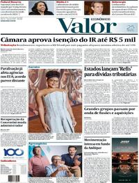 Capa do jornal Valor Econômico 02/10/2025