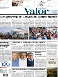 Capa do jornal Valor Econômico 14/10/2025
