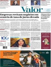 Capa do jornal Valor Econômico 15/09/2025