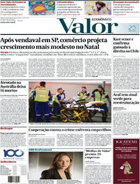 Capa do jornal Valor Econômico 15/12/2025