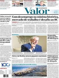 Capa do jornal Valor Econômico 17/09/2025