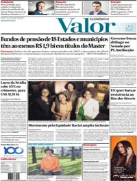 Capa do jornal Valor Econômico 20/11/2025