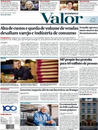 Capa do jornal Valor Econômico 22/05/2025