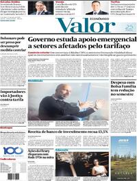 Capa do jornal Valor Econômico 22/07/2025