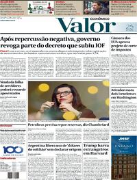 Capa do jornal Valor Econômico 23/05/2025