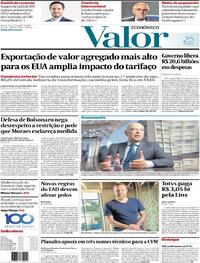 Capa do jornal Valor Econômico 23/07/2025