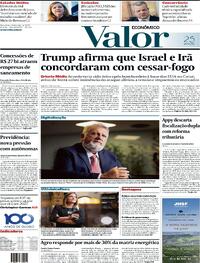 Capa do jornal Valor Econômico 24/06/2025