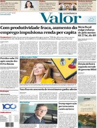 Capa do jornal Valor Econômico 24/10/2025