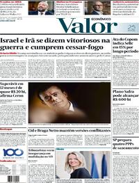 Capa do jornal Valor Econômico 25/06/2025