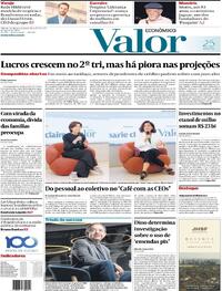 Capa do jornal Valor Econômico 25/08/2025