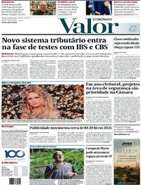 Capa do jornal Valor Econômico 29/12/2025