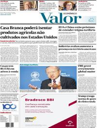 Capa do jornal Valor Econômico 30/07/2025