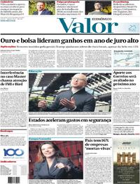 Capa do jornal Valor Econômico 30/12/2025