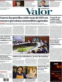 Capa Valor Econômico 01/04/2026